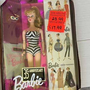Barbie 35th Anniversary Doll in Black and White Stripes